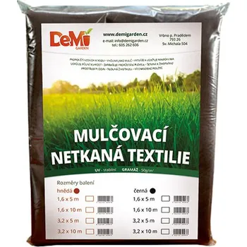 Mulčovací textilie Netkaná textilie JUTA - hnědá 1,6x5m 50g/m2