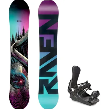Snowboarding Snowboard komplet Raven Dahlia Carbon Mint/Pink + vázání RAVEN King Velikost: 154 cm, Velikost vázání: XL
