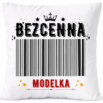 Polštář Dárek Polštář pro vizážistku s potiskem , bílý