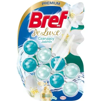 WC čistič Bref 2x 50g závěska do WC čisticí, okouzlující jasmín