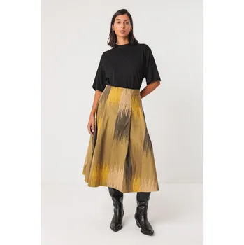Dámská sukně Sukně SKFK Ximena 61 žlutá vzorovaná Velikost: 40