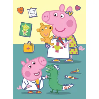 Puzzle Puzzle miniMAXI PEPPA PIG u lékaře 20 dílků Trefl
