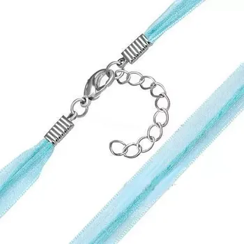 Náhrdelník Modrá stuha na krk 63 (Módní řetízky na krk)