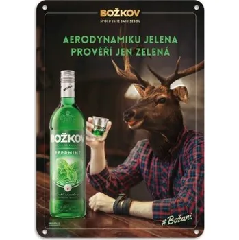 Plechová cedule Plechová cedule Božkov "Jelen"