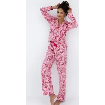 Dámské pyžamo Dámské pyžamo Sensis Giuliana - flanelová bavlna Růžová XL