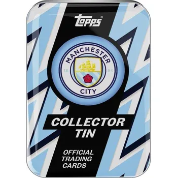 Karetní hra Fotbalové karty Topps 2025-2026 Collector Tin Manchester City