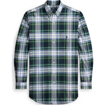 Velké Velikosti - Polo Ralph Lauren - Bavlněná oxfordská košile s glenčekovým vzorem, classic fit - 3XL - Námořnická Modrá