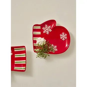 Sinsay - Mísa ve tvaru rukavice se zimním motivem - červená - 746GR-33X - 746GR-33X-ONE