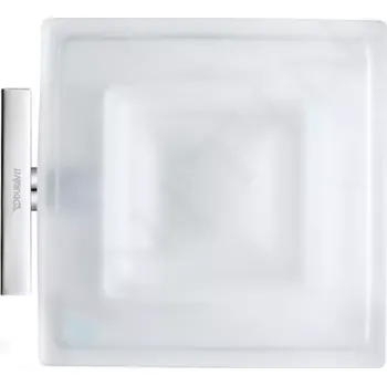 Mýdlenka Duravit Karree Mýdlenka s držákem, chrom/mléčné sklo, 0099521000