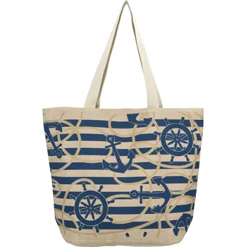 Módní doplněk Látková plážová taška béžová - Delami Biulgi 8 béžová