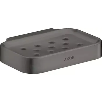 Mýdlenka Axor Universal Circular Mýdlenka s držákem, kartáčovaný černý chrom, 42805340