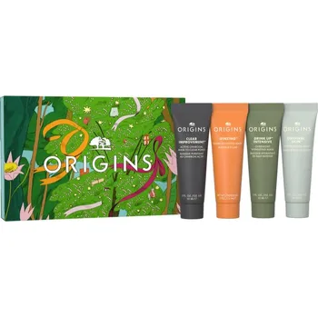 Pleťová maska Origins Holiday Origins Clear Improvement® Active Charcoal Detoxifying Cleanser to Clear Pores čisticí maska s aktivním uhlím 15 ml + Origins GinZing™ Glow-Boosting Mask vyživující gelová maska 15 ml + Origins Drink Up™ Intensive Overnight Hydrating Mask 