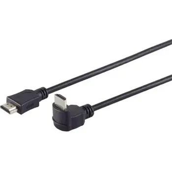 Video kabel MicroConnect Propojovací kabel HDMI 1.4 (M) - HDMI 1.4 (M) 270° úhel 2m černá (HDM19192V1.4A)