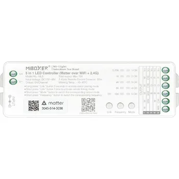 LED osvětlení MiBoxer ML5 - Matter WiFi Smart LED kontroler 5v1 pro MONO, CCT, RGB, RGBW a RGB+CCT LED
