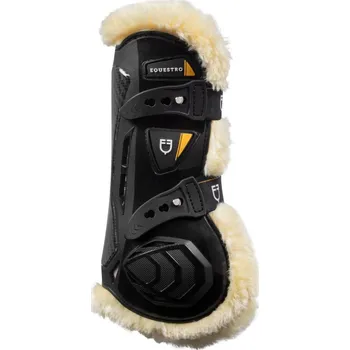 Koňské kamaše Šlachovky Equestro s beránkem full černá/přírodní