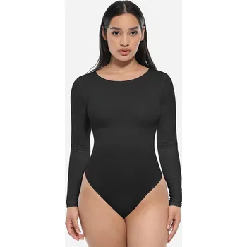 Body Tvarující body s dlouhým rukávem, ČERNÉ velikost ostatní: 3XL/4XL