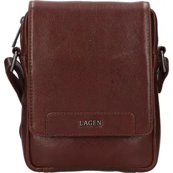 Lagen Pánská kožená taška přes rameno LG-25012 hnědá