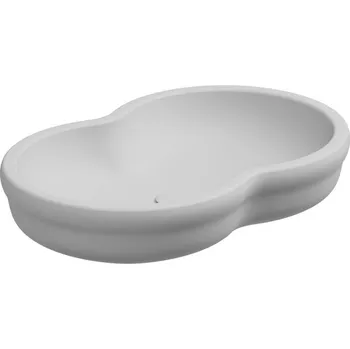 Umyvadlo Umyvadlo na desku Time keramické, bílé matné, 65x42 cm, TILAVFS65001