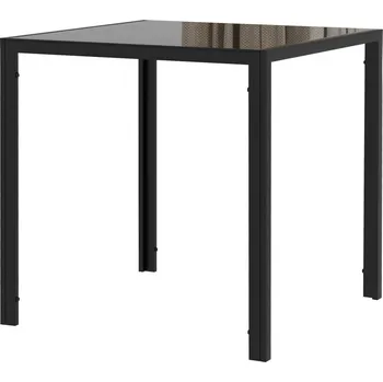 Čtvercový kuchyňský stůl pro 4 osoby, 75 x 75 x 75 cm | černý