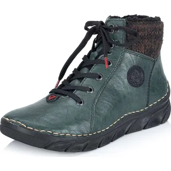 Dámské kozačky Dámská kotníková obuv RIEKER 55040-54 zelená W5 37