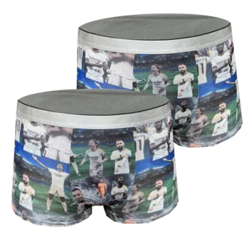 Chlapecké spodní prádlo PeSaiL Chlapecké boxerky s potiskem fotbalisty - Klubové Real Madrid FC (2ks/Balení) Barva: Modrá, Velikost: 3- roky (vel.98)