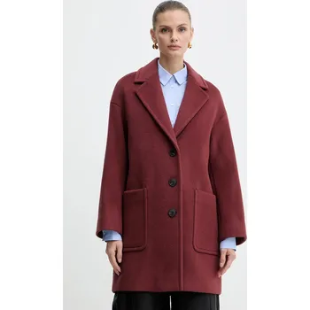 Dámský kabát Kabát s příměsí vlny MAX&Co. 2526016023200 burgundské 83X, vel. 36