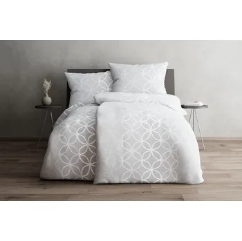 Povlečení GRUND ALUNA – Povlečení šedá Rozměr: 140x200+70x90 cm