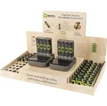 Stojan GP ReCyko Premium / 2×nabíječka GP + dock / 26×AA + 16×AAA / 2×USB-A adaptér