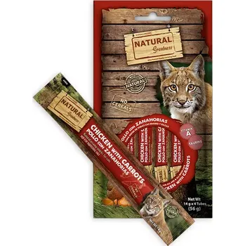 Pamlsek pro kočku Natural Greatness Creamy VISION, funkční pamlsek - kuře, mrkev, 4 x 14 g