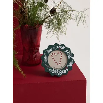 Vánoční dekorace Sinsay - Dekorační vánoční rámeček - tmavě zelená - 781GF-79X - 781GF-79X-ONE