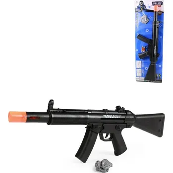 Dětská zbraň Samopal policejní dětská zbraň Policie set s odznakem na baterie Světlo Zvuk