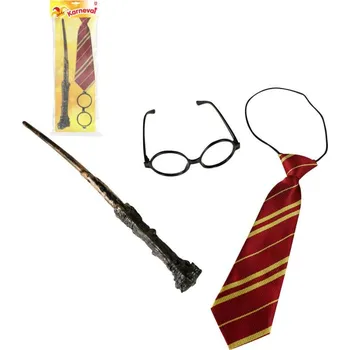 Karnevalový doplněk KARNEVAL Kouzelník set hůlka + brýle + kravata (karnevalový doplněk)