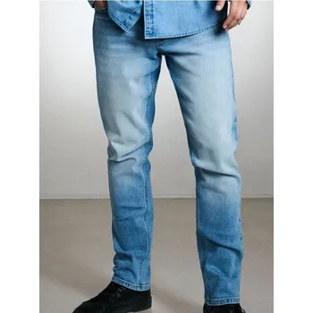 Pánské kalhoty Sinsay - Kalhoty s potiskem - modrá - 457FB-55J - 457FB-55J-280