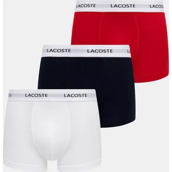 Boxerky Boxerky Lacoste 3-pack 5H5150 bílá 00E, vel. L
