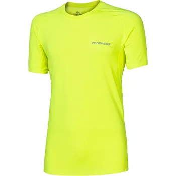Pánské tričko Progress RAPTOR pánské sportovní tričko neon žlutá Velikost: M