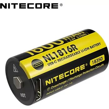 Článková baterie Dobíjecí USB baterie Li-Ion 18350 Nitecore 1600mAh NL1816R