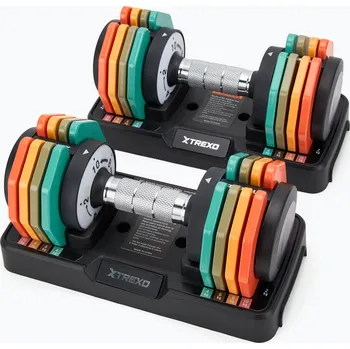 Nastavitelná sada činek XTREXO 2 x 10 kg multicolor