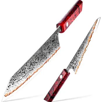 Sada damaškových kuchyňských nožů MI 35100 2ks Červená