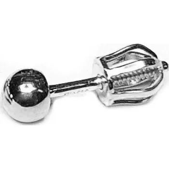 Náušnice Zlatá náušnice pecka kusovka z bílého zlata