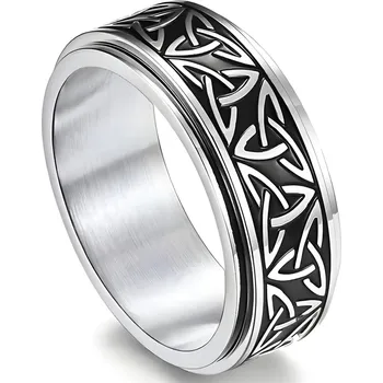 Prsten IZMAEL Prsten CE 32080 Stříbrná/Černá KP32080 52mm KP32080