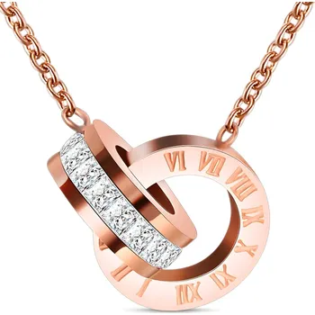 Náhrdelník IZMAEL Náhrdelník DP 18734 Zlatá/Růžová KP18734