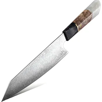 Kuchyňský nůž IZMAEL Damaškový kuchyňský nůž SA 20092 Kiritsuke/Bílá 20 cm