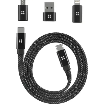 Datový kabel Edizard Magnetický Type C kabel 240W 1 m – Černá