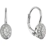 Stříbrné visací náušnice oválky 11654.1