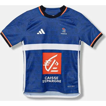 Chlapecké oblečení Dětské tričko adidas Performance FRANCE JY1227 modrá 55X, vel. 140