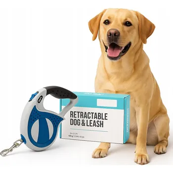 Vodítko pro psa VODÍTKO AUTOMATICKÉ PRO PSA S ARETACÍ ERGONOMICKÁ RUKOJEŤ PEVNÁ PÁSKA 5 M