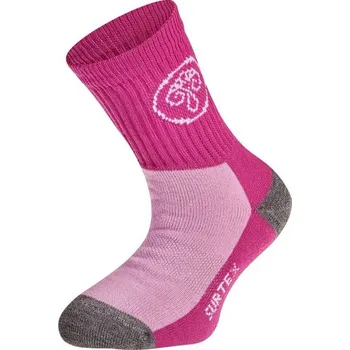 Surtex dětské merino ponožky volný lem Růžová 28-29 (18-19 cm)