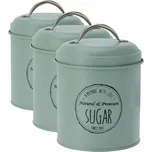 Excellent Houseware Sada plechových dóz na potraviny 11 x 16 cm, 3 ks, zelená, S 230403738