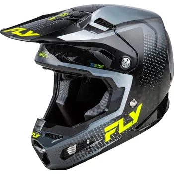 Helma na motorku Přilba FORMULA S CARBON, FLY RACING - USA (šedá/hi-vis) S