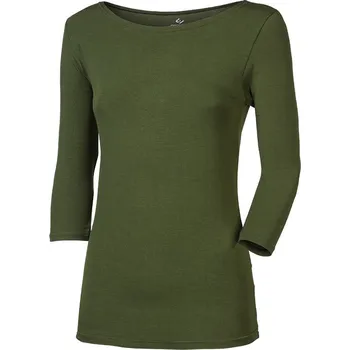 Dámské tričko Progress ANIKA dámské triko s 3/4 rukávem s bambusem khaki Velikost: XL